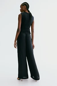 Satin Drawstring Pants