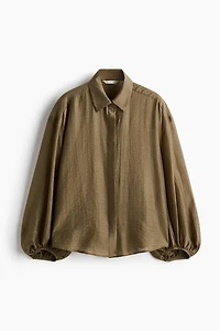 Blouse en lin mélangé