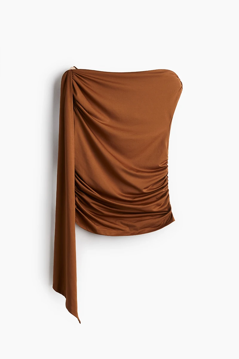 Draped One-Shoulder Top