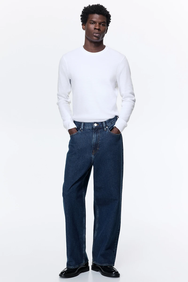 Slim Fit Waffled Jersey Shirt