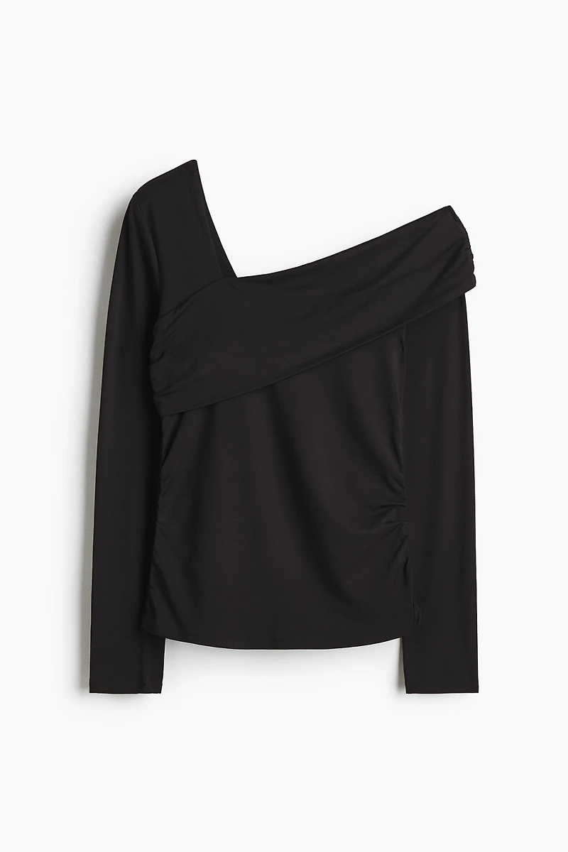 Draped One-Shoulder Top
