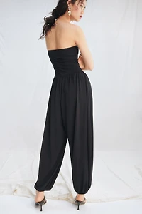 Combi-pantalon bandeau à jambes ballon