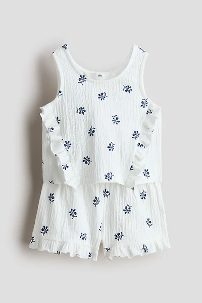 2-Piece Ruffle-Trimmed Set