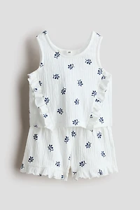 2-Piece Ruffle-Trimmed Set