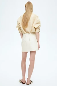 Coated Mini Skirt