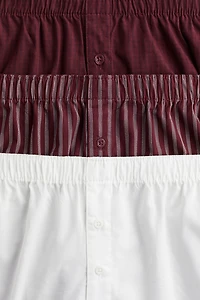 3-Pack Woven Cotton Boxer Shorts