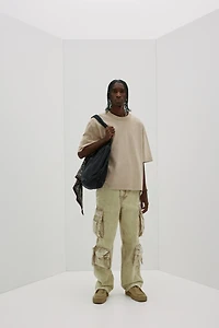 T-shirt délavé Coupe Carrée