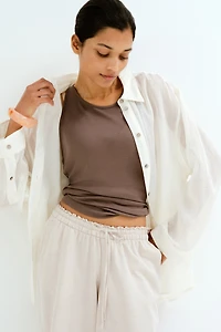 MAMA Before & After Linen-Blend Pants