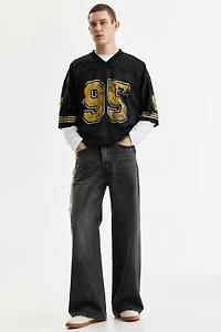 Oversized Printed Mesh T-Shirt