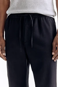 Regular-Fit Linen-Blend Pants