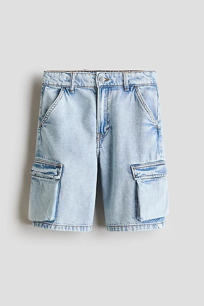 Denim Cargo Shorts
