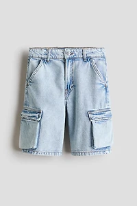 Denim Cargo Shorts
