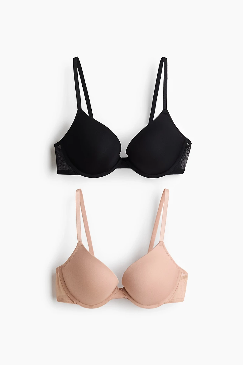 2-pack Microfiber Push-up Bras