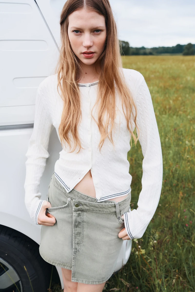 Gilet en tricot torsadé