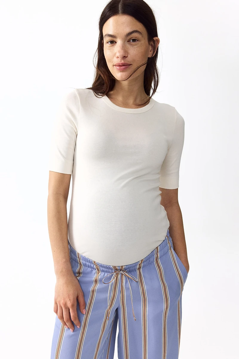 MAMA Wide-Leg Drawstring Pants