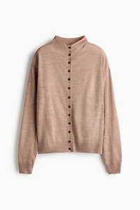 Mock Turtleneck Cardigan