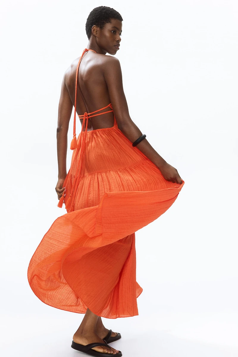 Tiered Halterneck Dress