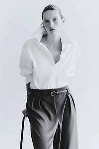 Wide-Leg Pants with Belt