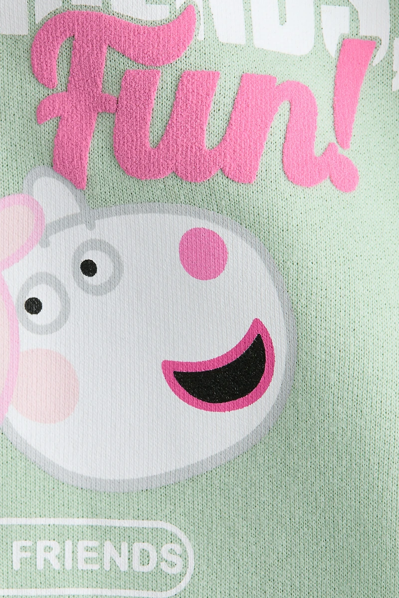 Printed Short-Sleeved Sweatshirt