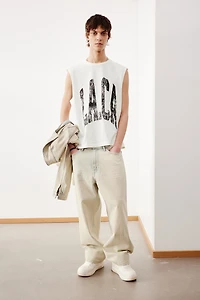 Loose-Fit Printed Tank Top