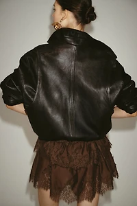 Tiered Lace-Trimmed Dress