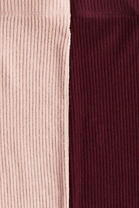 Lot de 2 leggings en tricot côtelé