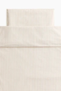 Cotton Percale Crib Duvet Cover Set