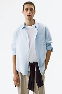 Relaxed-Fit Linen-Blend Shirt