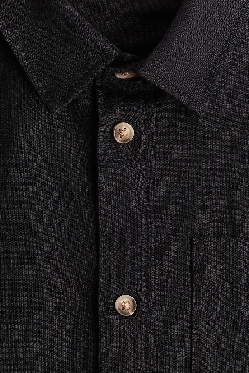 Linen-Blend Shirt