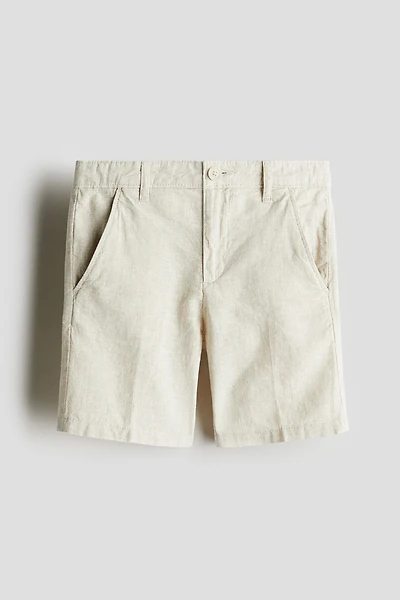 Short habillé en lin mélangé