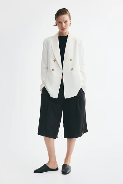 Double-Breasted Viscose-Blend Blazer