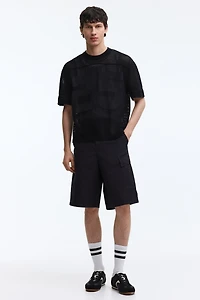 Relaxed-Fit Boxy Mesh T-Shirt