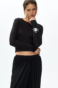 Cropped Barrel-Leg Pants