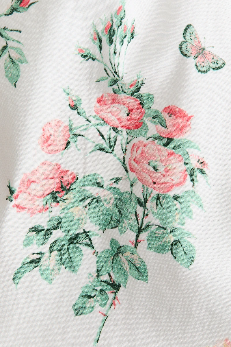 Floral-Print Cotton Romper Suit