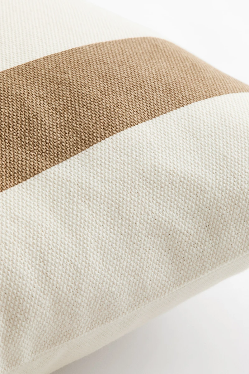 Print-Motif Canvas Cushion Cover