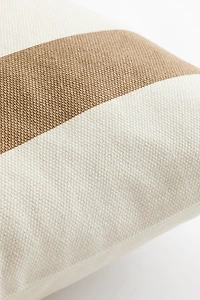 Print-Motif Canvas Cushion Cover