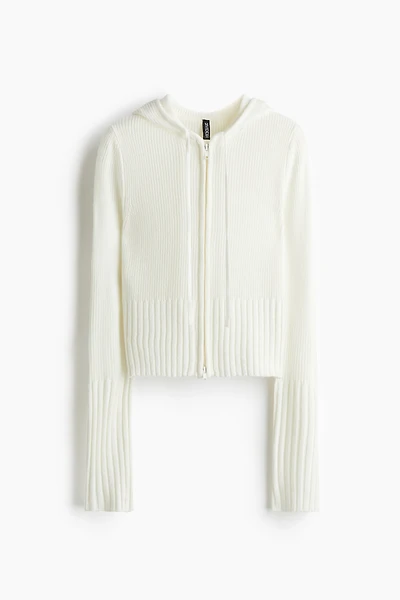Hooded Cardigan with Zipper
