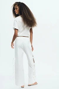 Tie-Detail Pull-On Pants