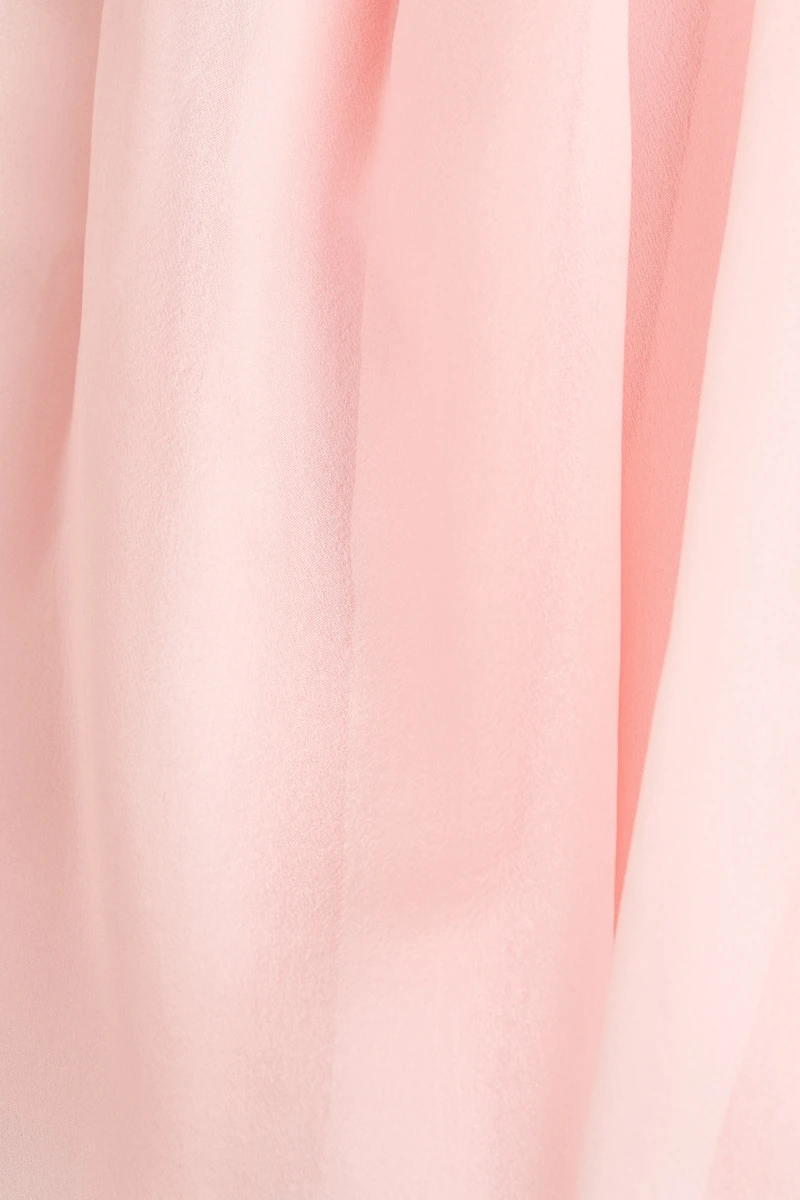 Puff-Sleeved Satin Dress