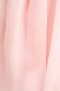 Puff-Sleeved Satin Dress