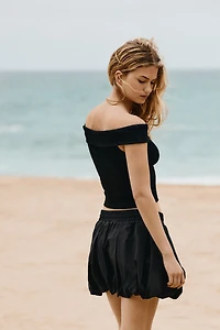 Ribbed Off-the-Shoulder Top