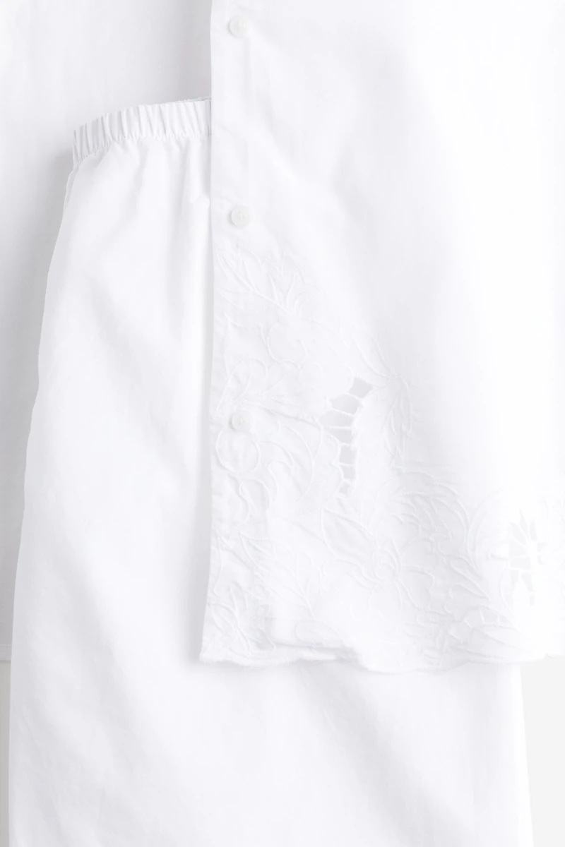 Pajamas with Eyelet Embroidery