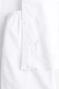 Pajamas with Eyelet Embroidery