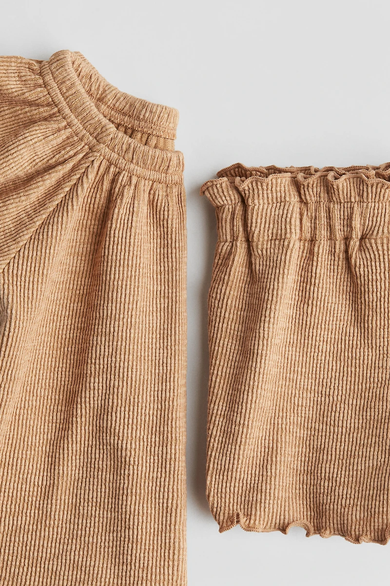 2-Piece Ribbed Jersey Set