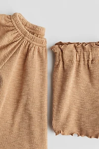 2-Piece Ribbed Jersey Set