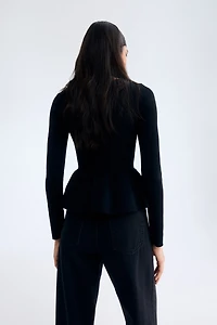 Knit Peplum Top