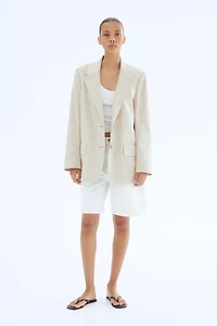 Linen-Blend Blazer