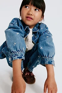Embroidered-Detail Denim Jacket