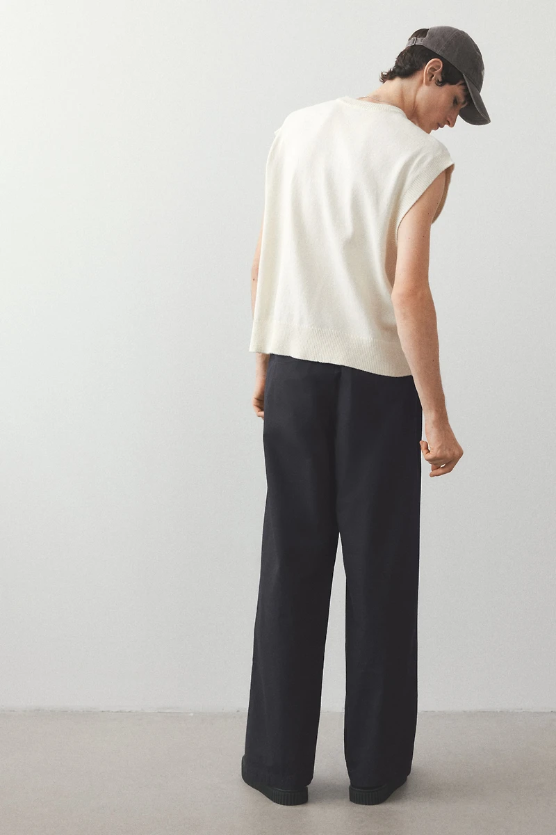 Relaxed-Fit Poplin Pants