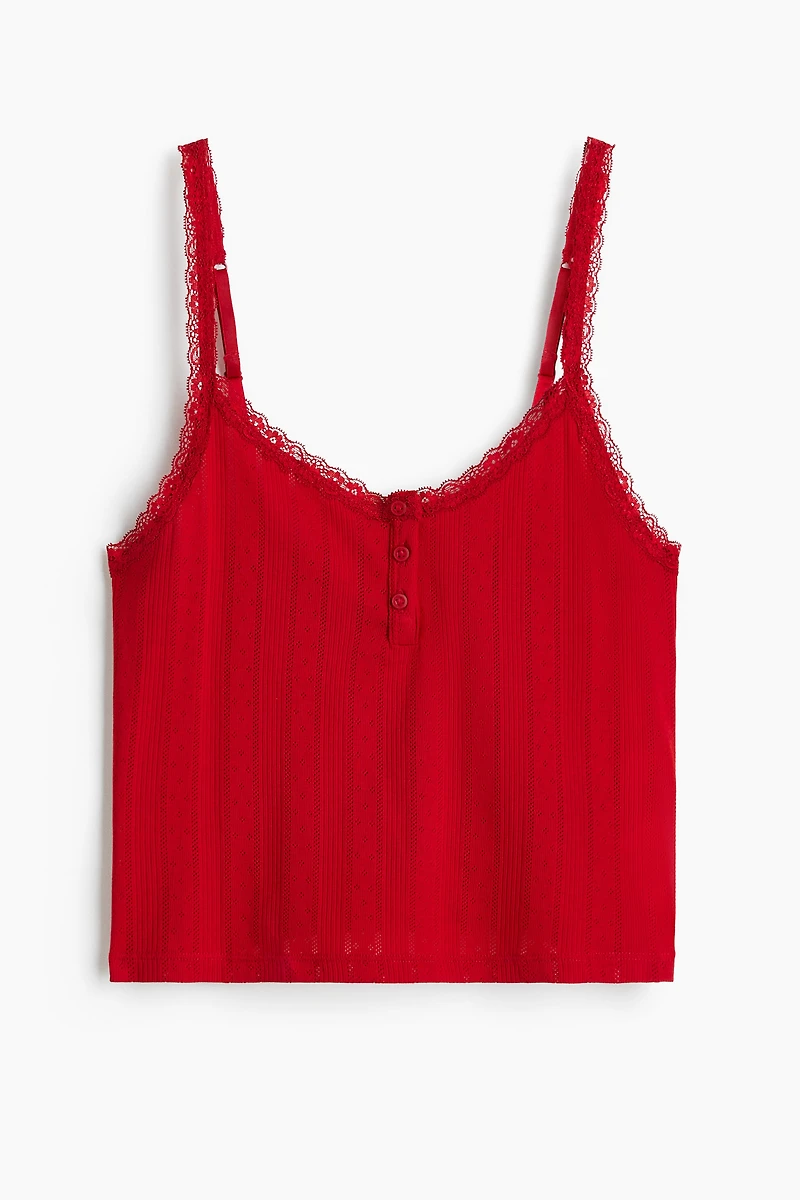 Cotton Pointelle Camisole Top